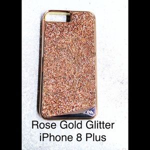 Rose Glitter I Phone 8 Plus Case From Verizon, Preowned